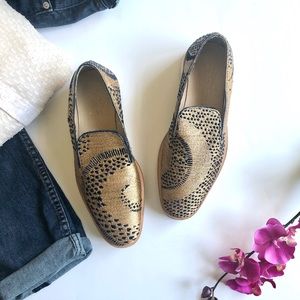 Free People | Snake Eyes Gold Metallic Slip